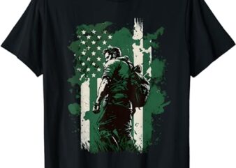 Irish American Flag Veteran St Patrick’s Day T-Shirt