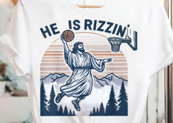 Jesus Basketball Easter Shirt He Is Rizzen T-shirt