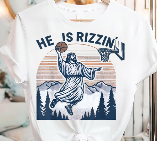 Jesus basketball easter shirt he is rizzen t-shirt