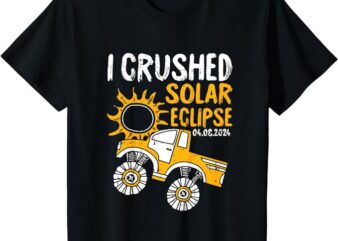 Kids I Crushed Total Solar Eclipse April 8 2024 Toddler Boys T-Shirt