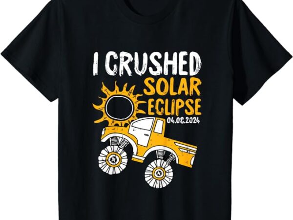 Kids i crushed total solar eclipse april 8 2024 toddler boys t-shirt