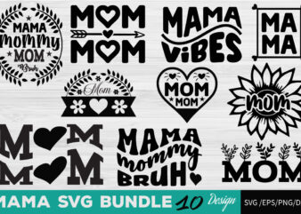 Mama T-shirt Bundle Mom Outline Clipart Mama Svg Bundle Mom Outline Clipart