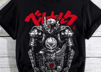 Manga Strip Guts Berserker Armour t shirt designs for sale