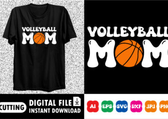 Volleyball mom t shirt vector art
