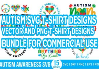 The Autism SVG Bundle features 15 unique designs