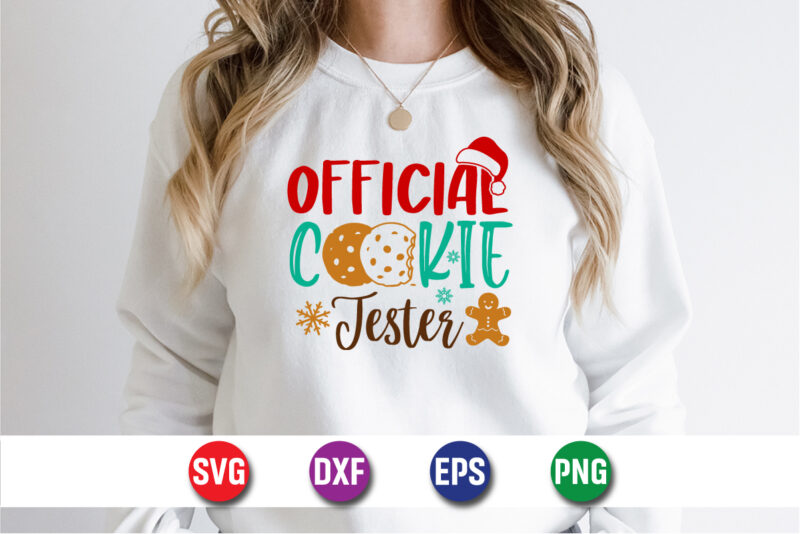 Official Cookie Tester, Merry Christmas SVG, Christmas Svg, Funny Christmas Quotes, Winter SVG, Santa SVG, Christmas T-shirt SVG