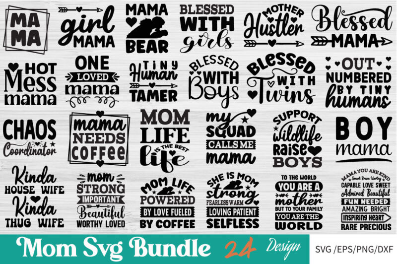Mom T-shirt Bundle Mom SVG Bundle