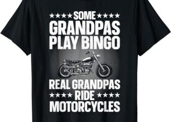 Motorcycle Design For Grandpa Men Biking Motorcycle Lover T-Shirt