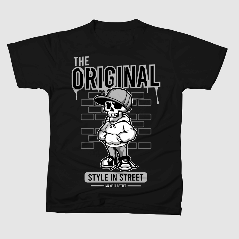 Original Skull Street style Cartoon