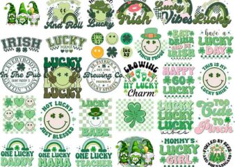Bundle Patrick Day Png, Happy Lucky Png, Shamrock Png t shirt template
