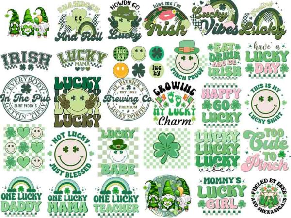 Bundle patrick day png, happy lucky png, shamrock png t shirt template