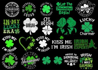 Bundle St Patrick’s Day Svg, 20 Patrick’s Day Bundle Svg, Bundle Irish Svg, Shamrock Svg t shirt template