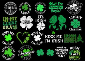 Bundle St Patrick’s Day Svg, 20 Patrick’s Day Bundle Svg, Bundle Irish Svg, Shamrock Svg