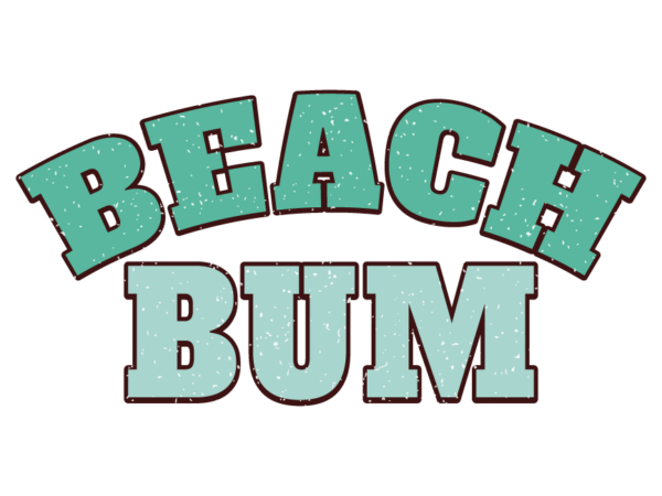 Beach bum png t shirt template