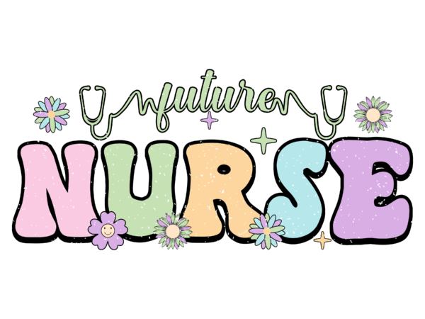 Future nurse retro png t shirt graphic design