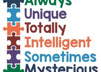 Always Unique, Totally Intelligent, Sometimes Mysterious Svg