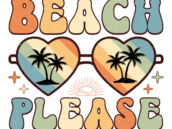 Beach please sublimation t shirt template