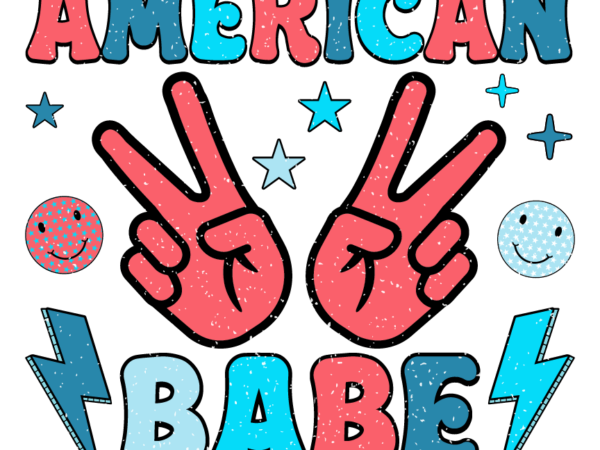 American babe png sublimation t shirt vector