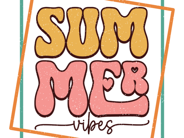 Summer vibes sublimation t shirt template vector