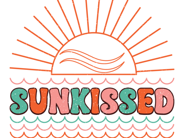 Sunkissed png t shirt template vector