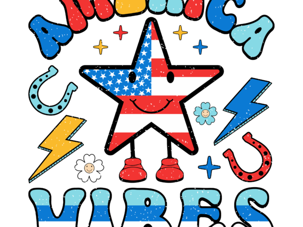 America vibes sublimation t shirt vector