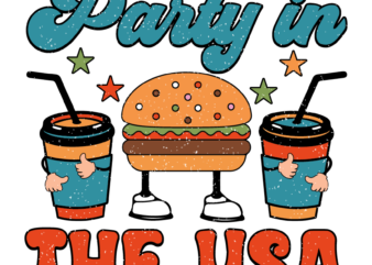 Party in the USA Png Sublimation t shirt illustration
