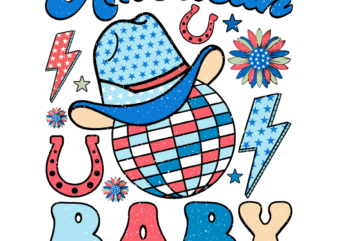 American BABY Sublimation t shirt vector