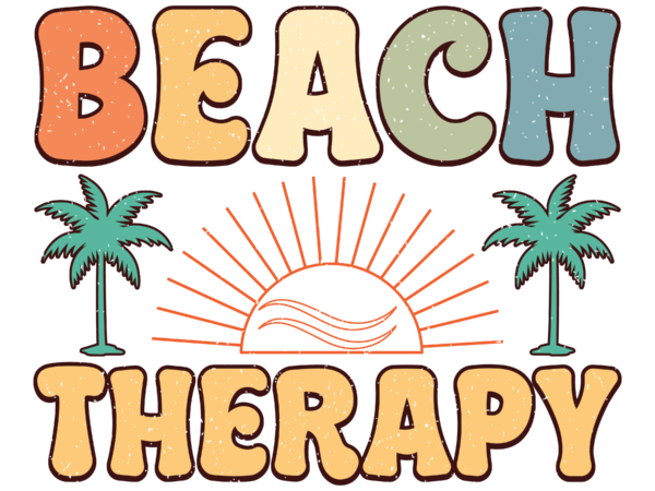 Beach therapy sublimation t shirt template