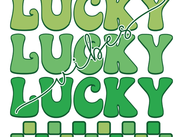 Lucky vibes sublimation t shirt vector graphic