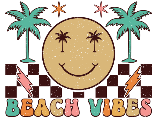 Beach vibes png t shirt template