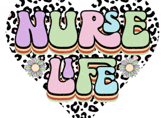 Nurse Life Retro PNG T shirt vector artwork