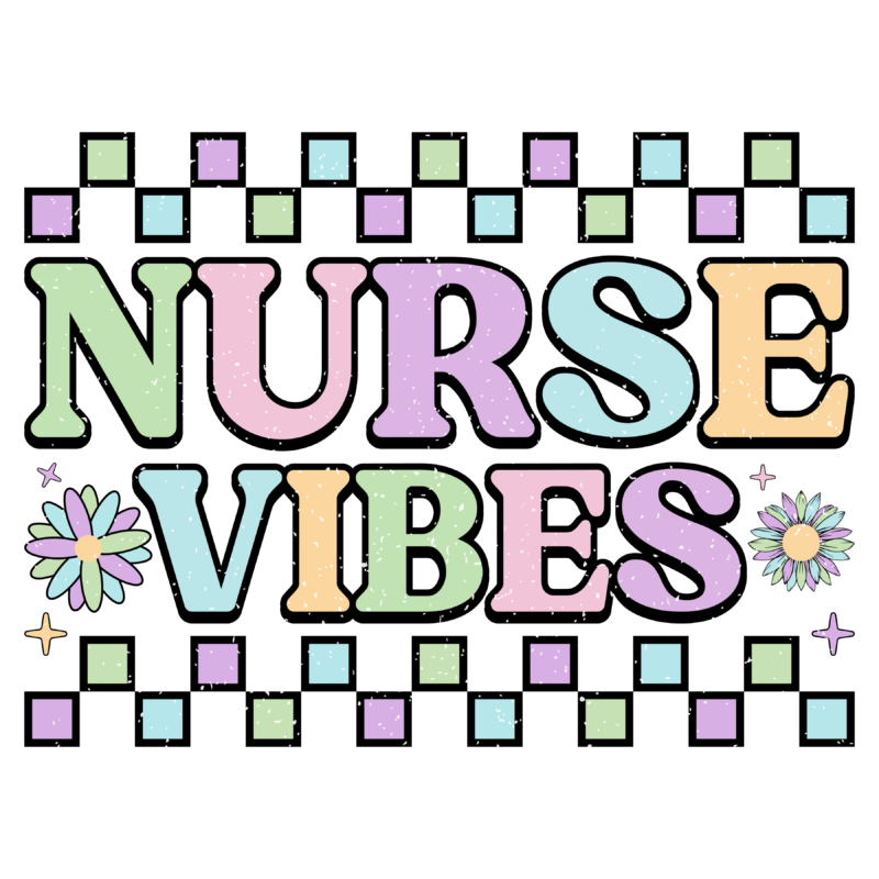 Nurse Vibes Retro PNG