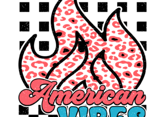 American Vibes Sublimation t shirt vector