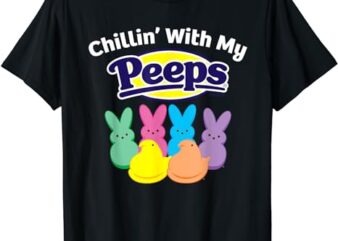 Peeps Black Easter T-Shirt – Classic Fit Crew Neck, Cotton & Polyester, Short Sleeve, Animal Print