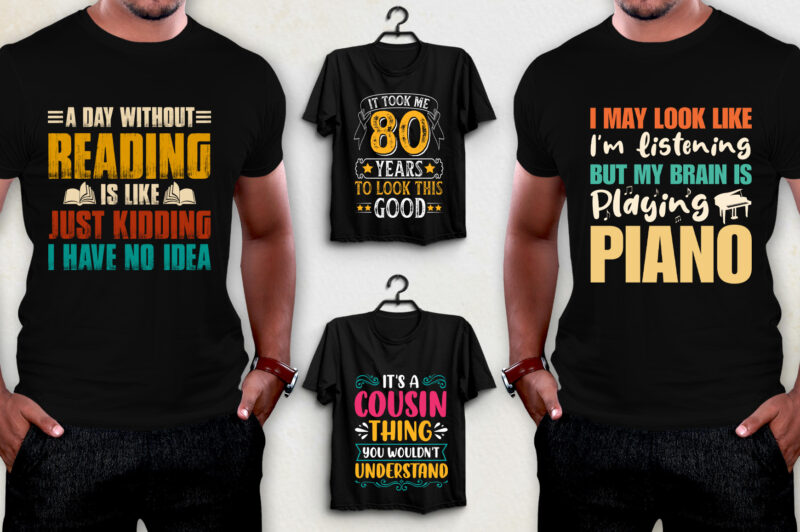 POD Best Selling T-Shirt Design Bundle