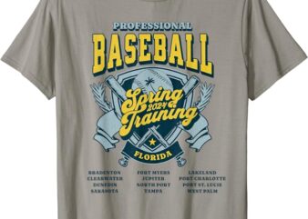 Professional Baseball Spring Training 2024 Florida Cities T-Shirt