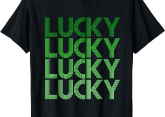 Retro Green Lucky Design for St. Particks Day T-Shirt