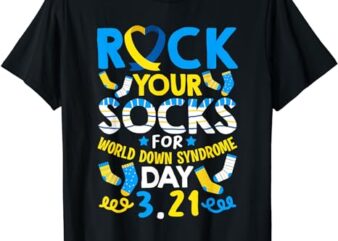 Rock Your Socks Down Syndrome Day Awareness For Boys Girls T-Shirt