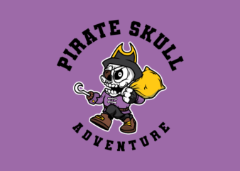 Skull pirate cartoon