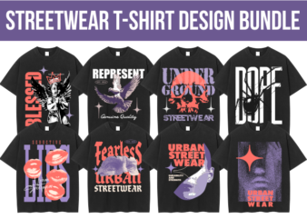 Streetwear T-shirt Design Bundle