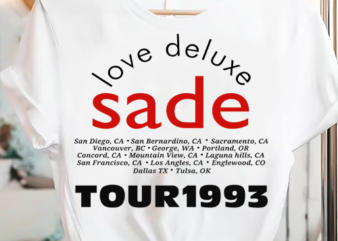 Sade Love Deluxe Tour 1993 sau t shirt template vector