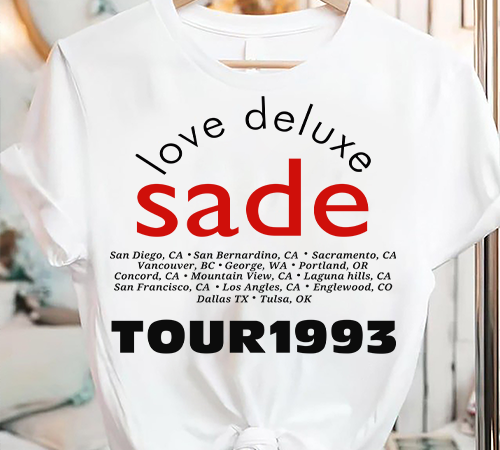 Sade love deluxe tour 1993 sau t shirt template vector