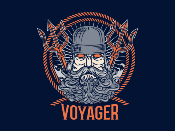 Sailor voyager t shirt template vector