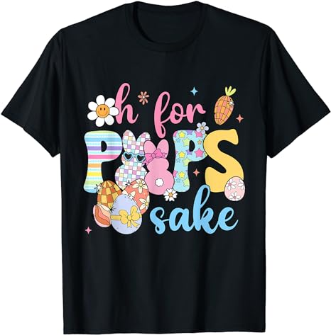 Sake Funny Easter Bunny Print Glasses Happy Easter Women Kid T-Shirt