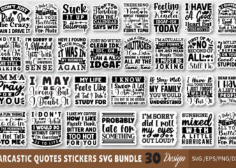 Sarcastic Stickers T-shirt Bundle Sarcastic Stickers SVG Bundle