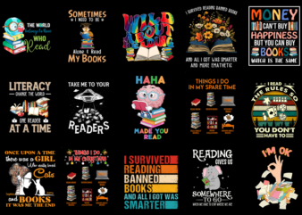 15 Reading Shirt Designs Bundle P4, Reading T-shirt, Reading png file, Reading digital file, Reading gift, Reading download, Reading design