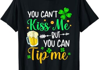 St Patrick’s Day Lucky Shamrock Waitress Bartender Waiter T-Shirt