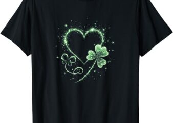 St Patricks Day Shamrock Irish Heart St Paddys for Women T-Shirt