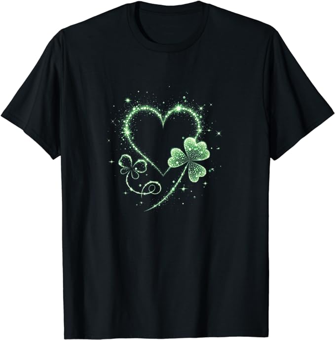St Patricks Day Shamrock Irish Heart St Paddys for Women T-Shirt