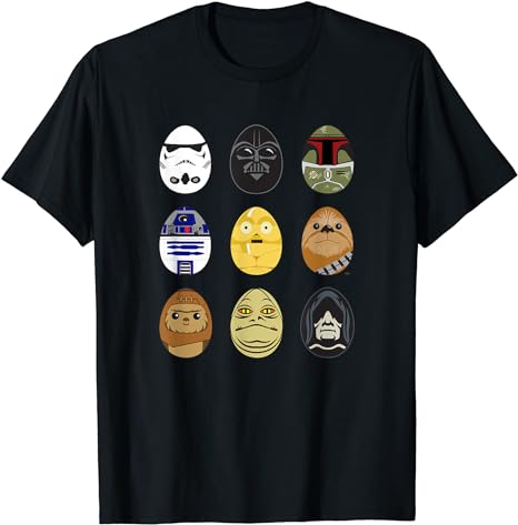 Star Wars Original Trilogy Classic Characters Easter Eggs T-Shirt